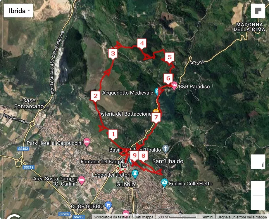 360 Assicura - 3° Trail Città di Pietra, mappa percorso gara 10 km