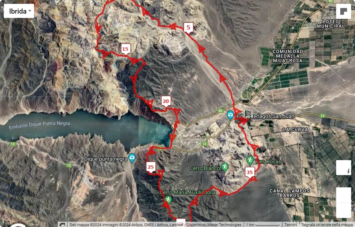 Desafio Punta Negra Trail, mappa percorso gara 42 km