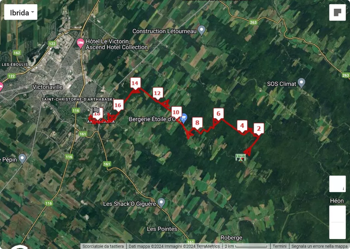 Notos Ultra Trail, 20 km race course map