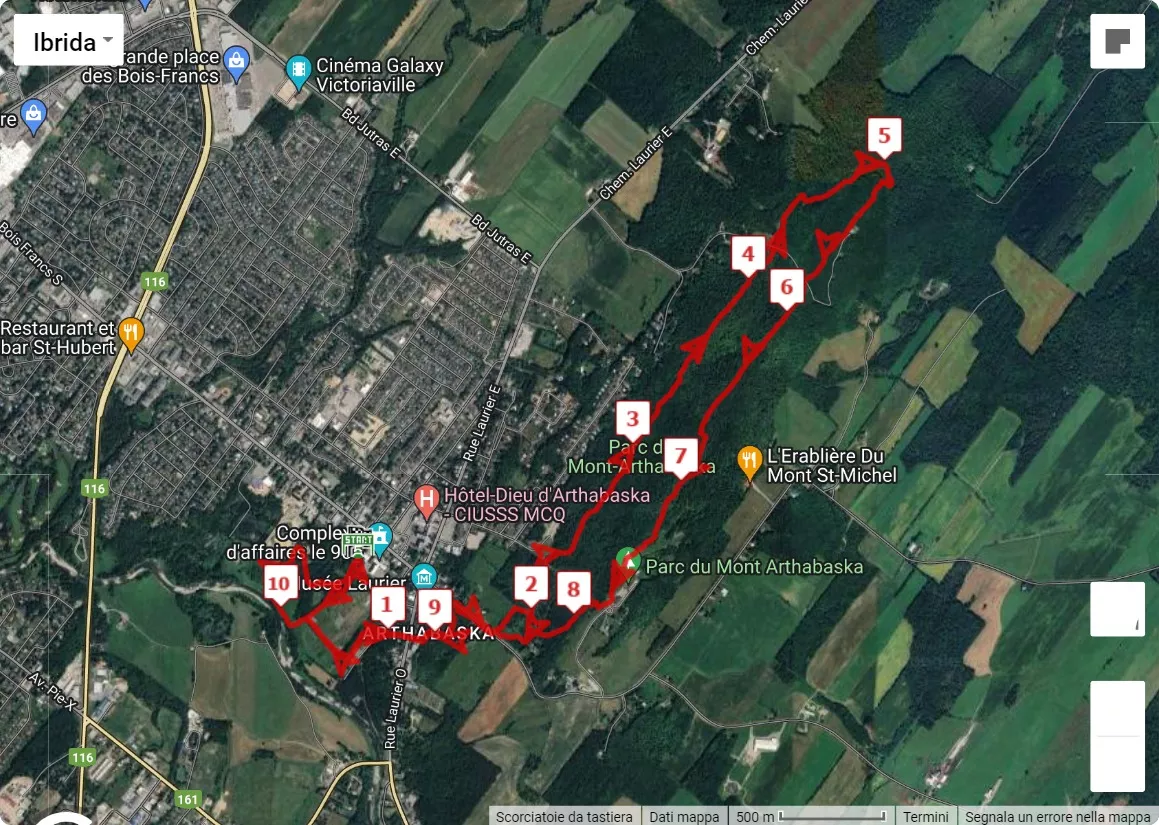 Notos Ultra Trail, 10 km race course map