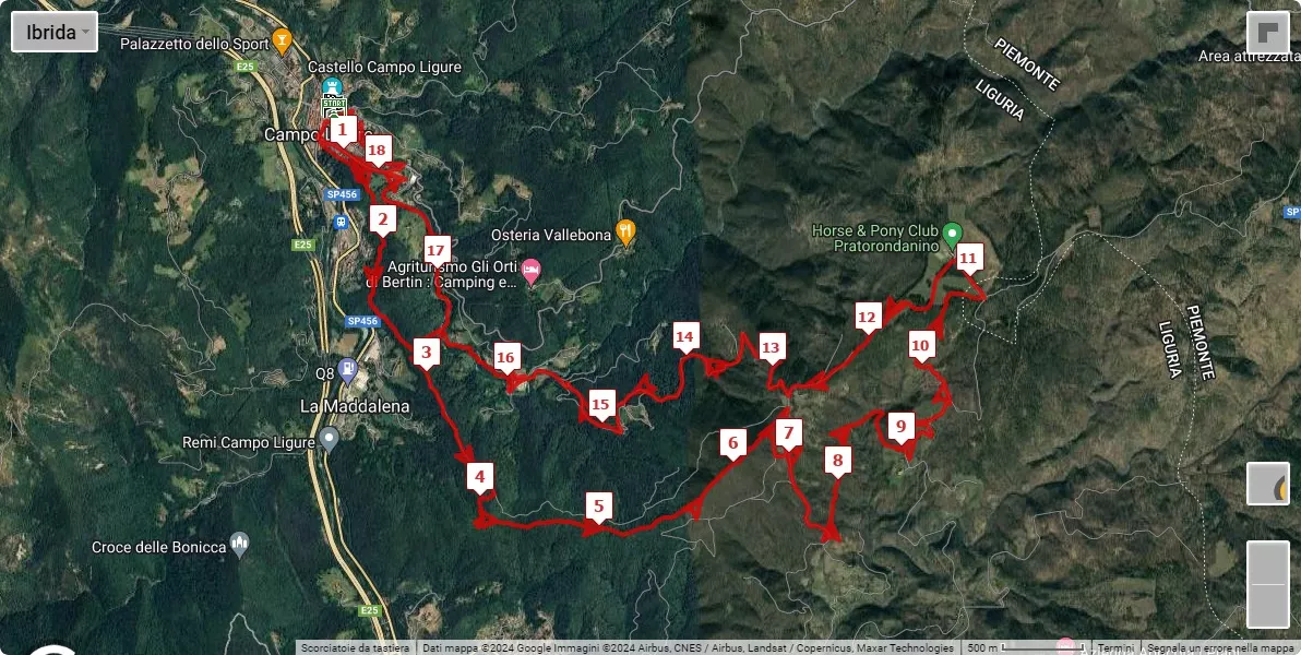 Trail della Filigrana 20k 2024, 19.2 km race course map