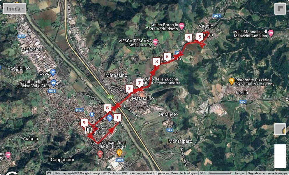 9° SmileRun, 10 km race course map