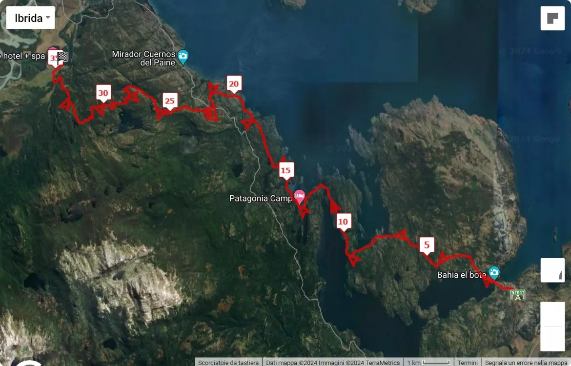 Ultra Paine, mappa percorso gara 35 km