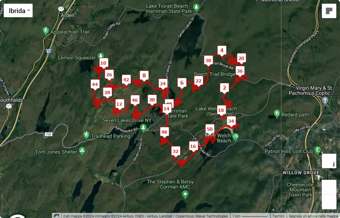 mappa percorso di gara Suffer'n Bear Ultra 2024