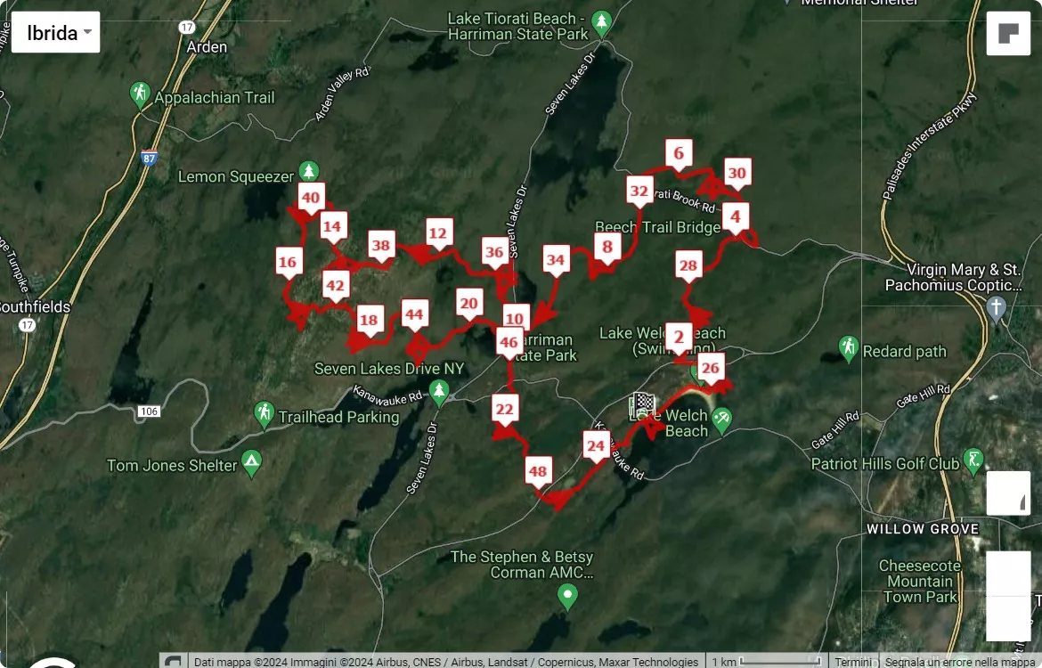 Suffer'n Bear Ultra 2024, 49.879 km race course map