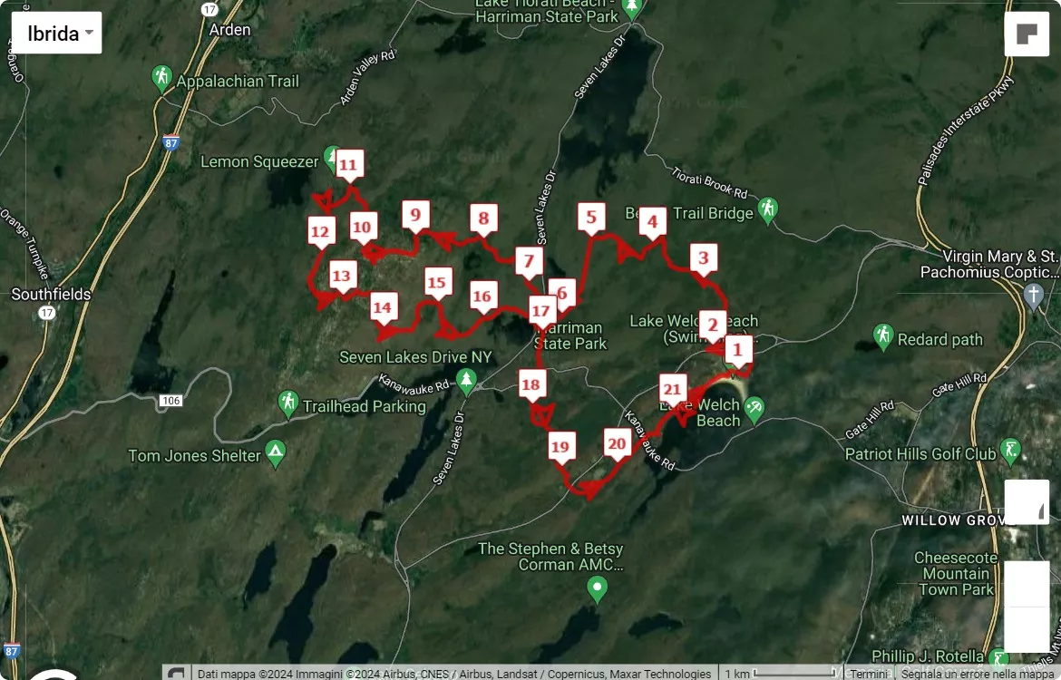 Suffer'n Bear Ultra 2024, mappa percorso gara 21.0975 km