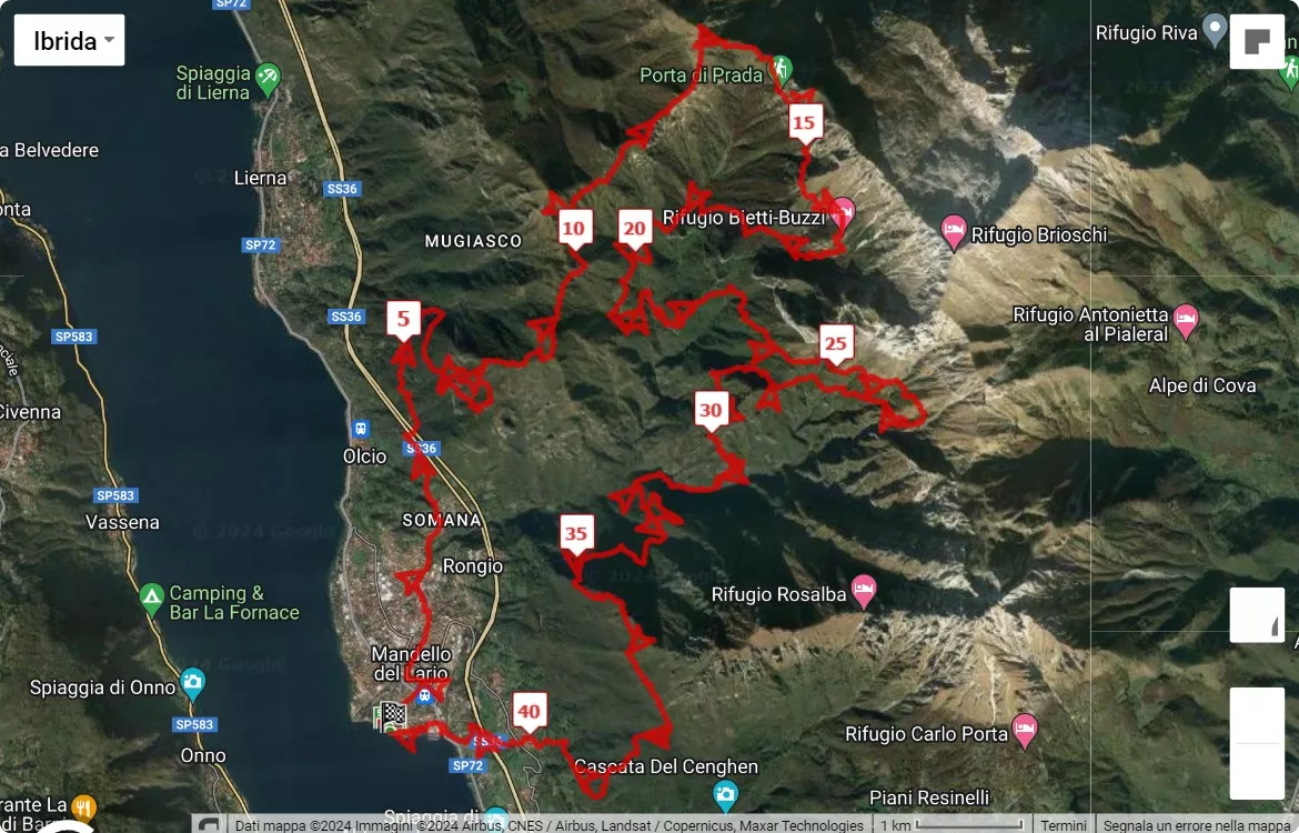 race course map Trail Grigne Sud - 7° edizione