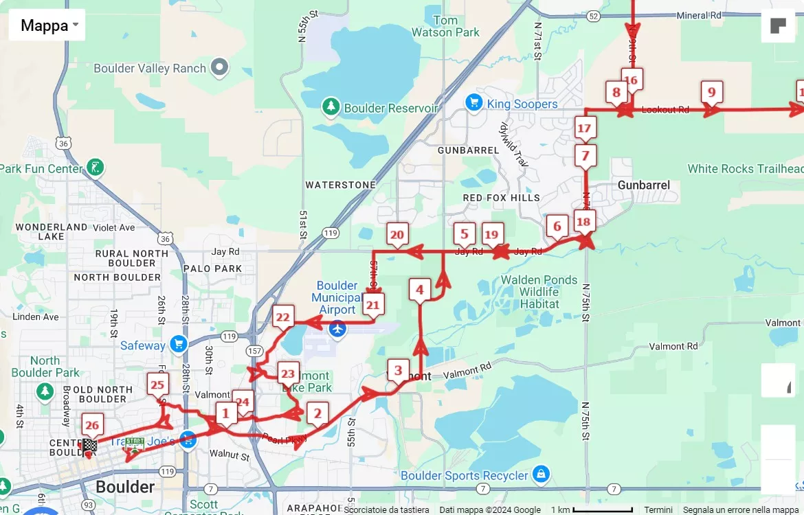 race course map Boulderthon 2024