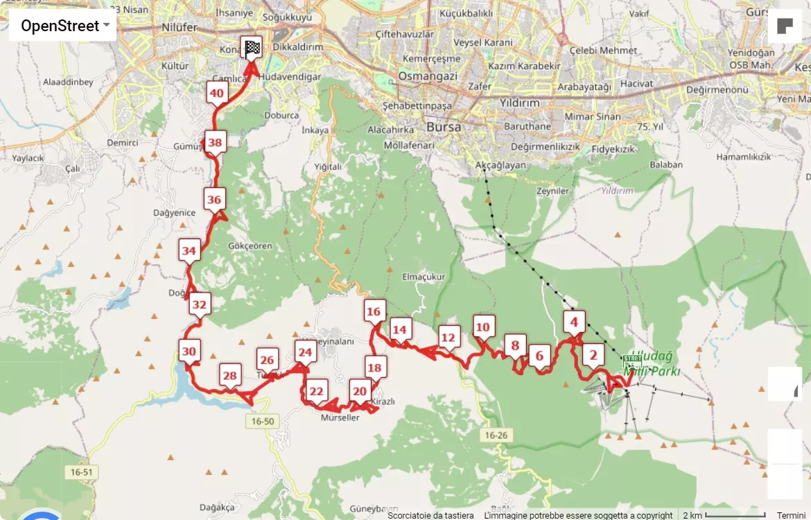 mappa percorso di gara 11th Eker I Run Marathon & 15K