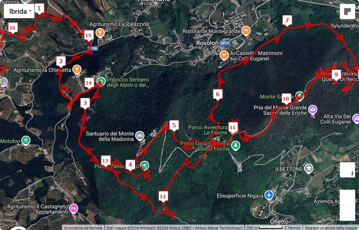 Trail di San Martino 2024 - 16° edizione, mappa percorso gara 17 km