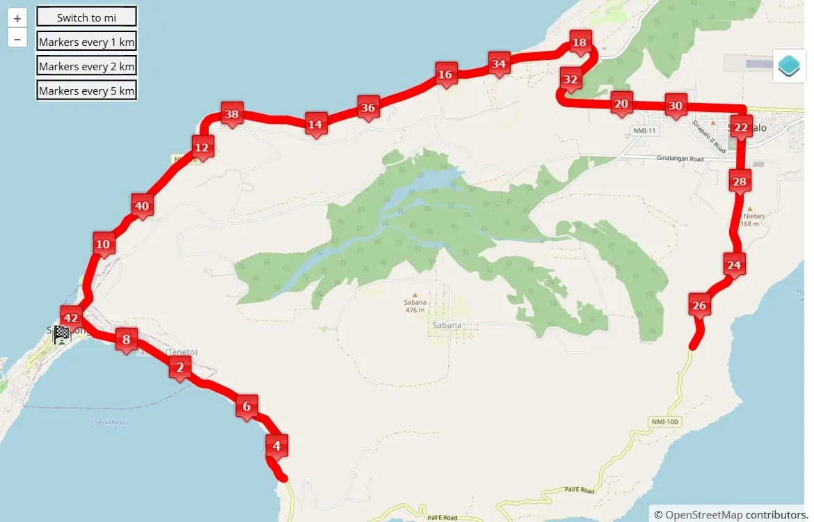 race course map Rota Marathon 2025