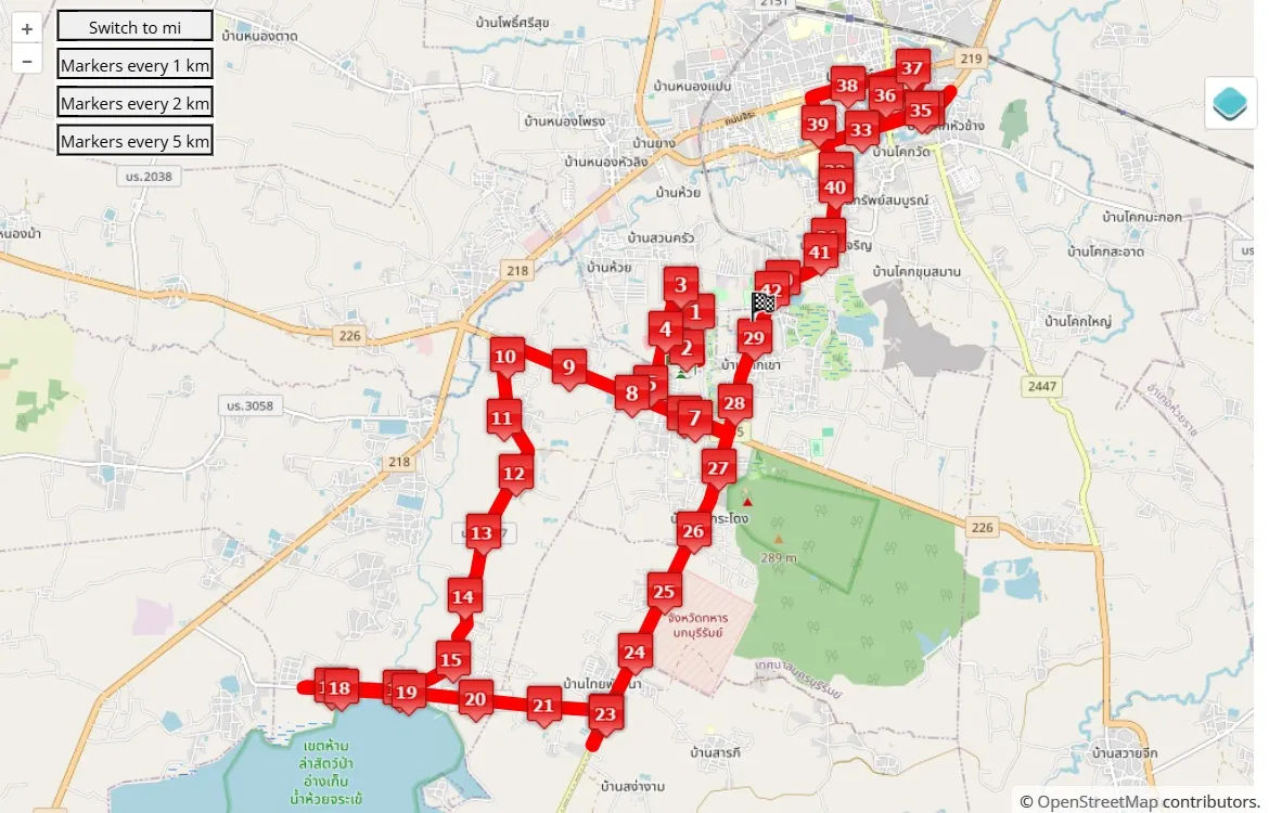 Buriram Marathon 2025 race course map