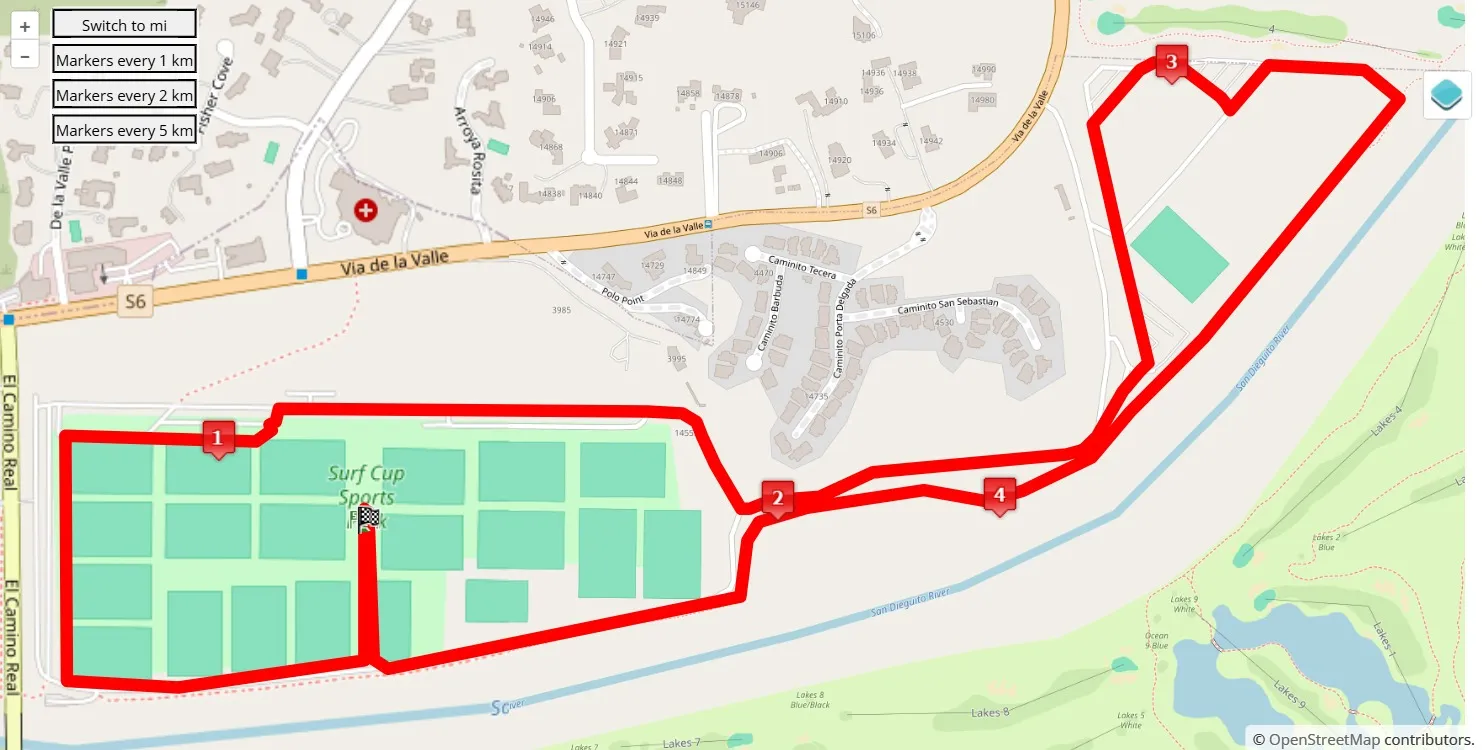 race course map The Belgian Waffle Run